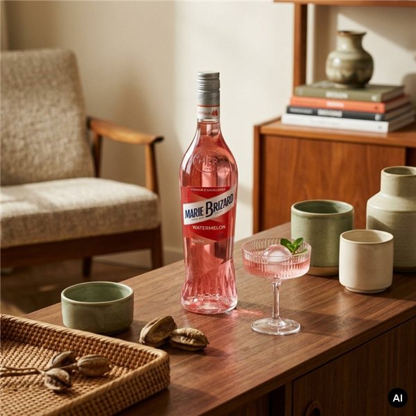 Watermelon Liqueur Marie Bizard-detalle
