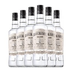 Licores Antonio Nadal Aguascalientes Silver — Edición Plata, Pure — Puro 70 cl Ágave, Aguardiente (Caja de 6 unidades)