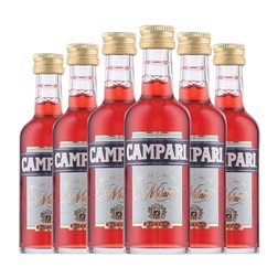 Aperitivo Bitter Campari Botellín Miniatura 5 cl (Caja de 6 unidades)