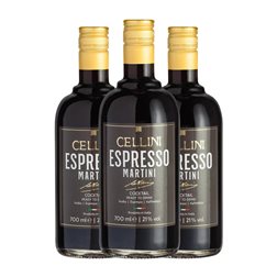 Licores Cellini 70 cl Caffè Espresso — Café Expreso, Dry Martini (Caja de 3 unidades)