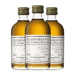 Licores Chartreuse Botellín Miniatura 10 cl (Caja de 3 unidades)