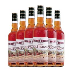 Licores Cherry Rocher 70 cl Châtaigne — Castaña (Caja de 6 unidades)