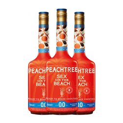 Licores De Kuyper Peachtree Sex on the Beach Cocktail — Cóctel 1 L 0.0 Cero Cero Sin Alcohol (Caja de 3 unidades)