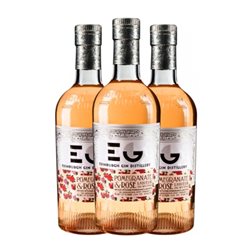 Licores Edinburgh Botella Medium 50 cl Pomegranate — Granada, Roses — Rosas (Caja de 3 unidades)