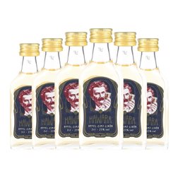 Licores Hawara. Apfel ZimtLikör Manzana y Canela Botellín Miniatura 2 cl (Caja de 6 unidades)