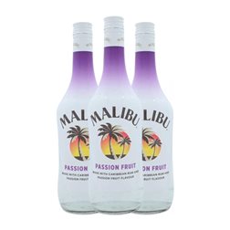 Licores Malibu 1 L Passion Fruit — Fruta de La Pasión (Caja de 3 unidades)
