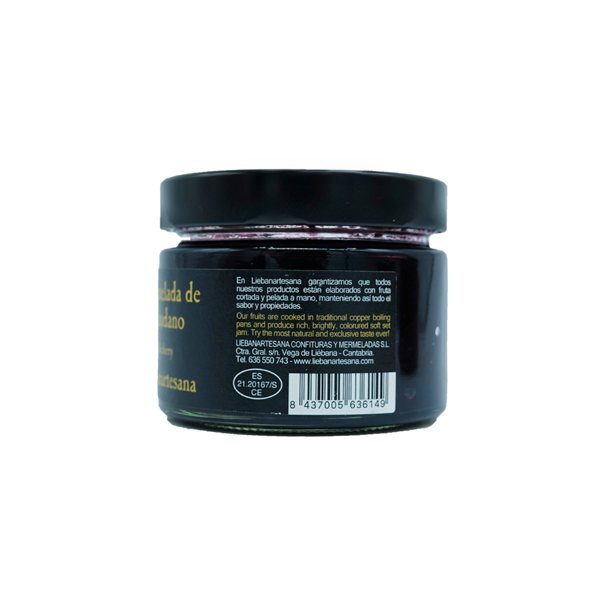 LIEBANARTESANA - Confiture de Myrtilles de Cantabrie 280 g | Élaboration Artisanale et Naturelle | Produit Cantabrie | Pack 2 Unités-izquierda