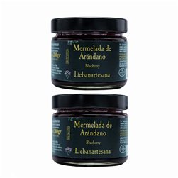 LIEBANARTESANA - Confiture de Myrtilles de Cantabrie 280 g | Élaboration Artisanale et Naturelle | Produit Cantabrie | Pack 2 Unités