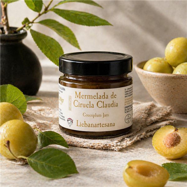 LIEBANARTESANA - Claudia Plum Jam 280 g | Artisan and Natural Production | Product of Cantabria | Pack of 2 Units-trasera