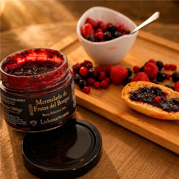 LIEBANARTESANA - Mermelada de Frutos del Bosque 280 g | Elaboración Artesanal y Natural | Producto Cantabria | Pack 2 Unidades-detalle