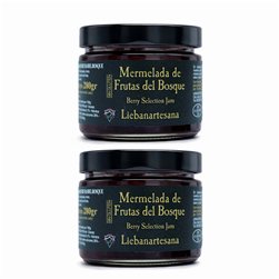 LIEBANARTESANA - Mermelada de Frutos del Bosque 280 g | Elaboración Artesanal y Natural | Producto Cantabria | Pack 2 Unidades