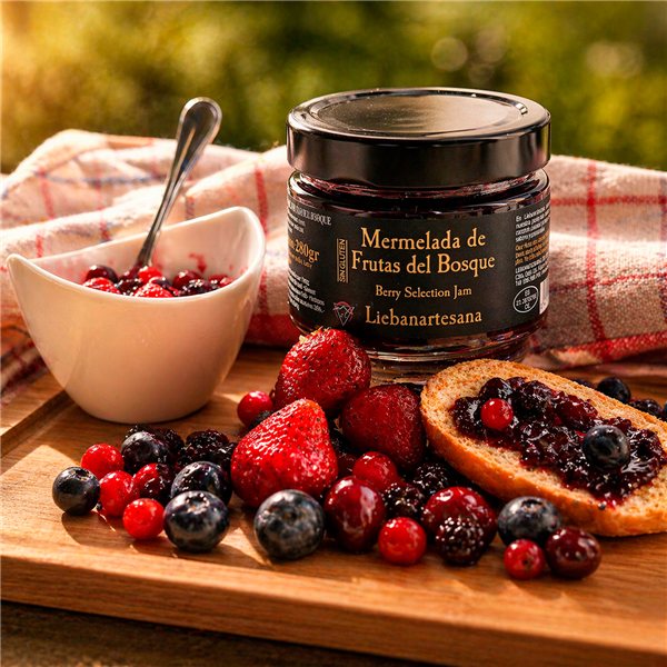 LIEBANARTESANA - Mermelada de Frutos del Bosque 280 g | Elaboración Artesanal y Natural | Producto Cantabria | Pack 2 Unidades-trasera