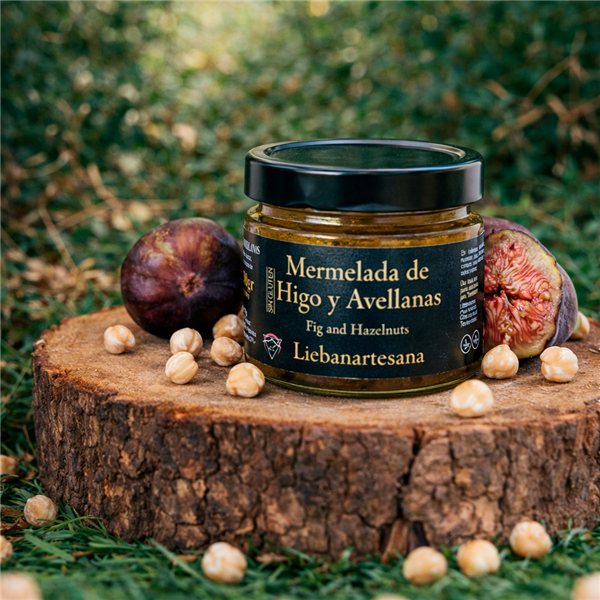 LIEBANARTESANA - Confiture de Figue et Noisette 280 g | Fabrication Artisanale et Naturelle | Produit Cantabrie | Pack 2 Unités-lateral