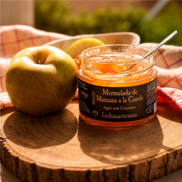 LIEBANARTESANA - Confiture de Pomme à la Cannelle 280 g | Élaboration Artisanale et Naturelle | Produit Cantabrie | Pack 2 Unités-trasera