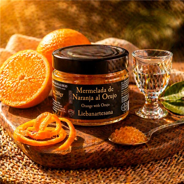 LIEBANARTESANA - Confiture d'Orange au Marc 280 g | Élaboration Artisanale et Naturelle | Produit Cantabrie | Pack 2 Unités-izquierda
