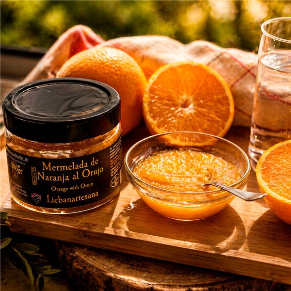 LIEBANARTESANA - Confiture d'Orange au Marc 280 g | Élaboration Artisanale et Naturelle | Produit Cantabrie | Pack 2 Unités-lateral