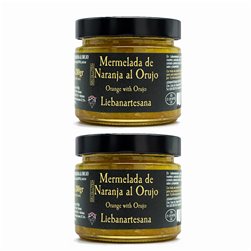 LIEBANARTESANA - Confiture d'Orange au Marc 280 g | Élaboration Artisanale et Naturelle | Produit Cantabrie | Pack 2 Unités