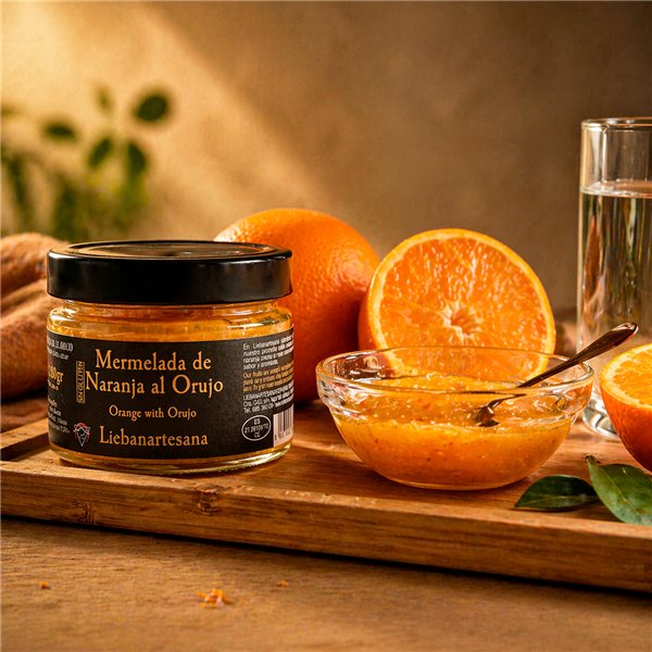 LIEBANARTESANA - Confiture d'Orange au Marc 280 g | Élaboration Artisanale et Naturelle | Produit Cantabrie | Pack 2 Unités-trasera
