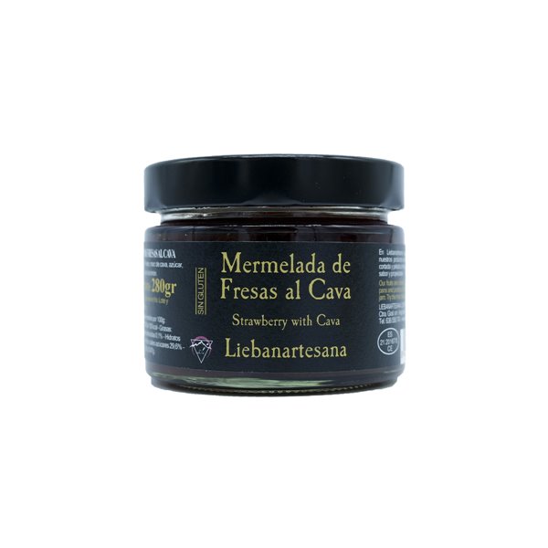 LIEBANARTESANA - Mermeladas Artesanales Pack 2x280g | Fresas al Cava + Manzana y canela | Producto Natural y Tradicional de Cantabria-lateral