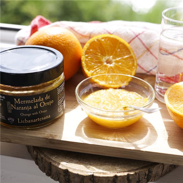LIEBANARTESANA - Handgemachte Marmeladen Pack 2x280g | Orangenlikör + Waldfrüchte | Natürlich und traditionell aus Kastilien-izquierda