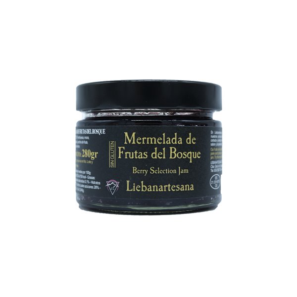 LIEBANARTESANA - Handgemachte Marmeladen Pack 2x280g | Orangenlikör + Waldfrüchte | Natürlich und traditionell aus Kastilien-trasera