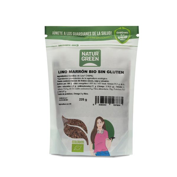Lino Marrón Ecológico 225g NaturGreen-izquierda
