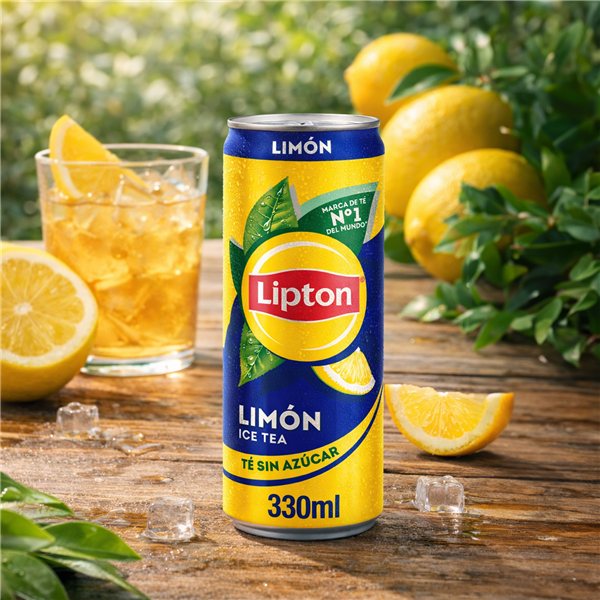 LIPTON Citron 330ml, Boisson de Thé, Pack de 24 x 330 ml (avec ou sans cadeau)-trasera