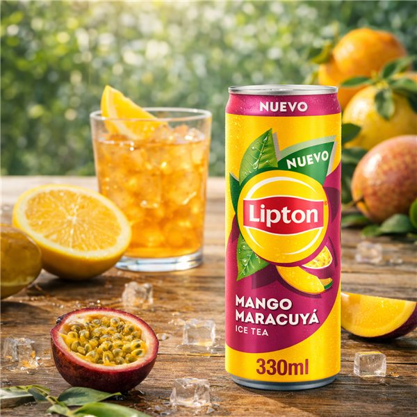 LIPTON Mangue maracuja 330ml, Boisson de Thé, Pack de 24 x 330 ml (avec ou sans cadeau)-izquierda