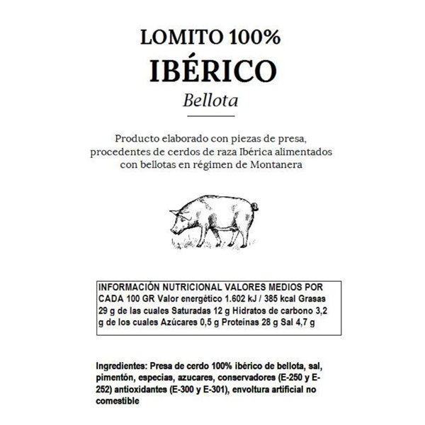 Lomito ibérico de cebo-izquierda
