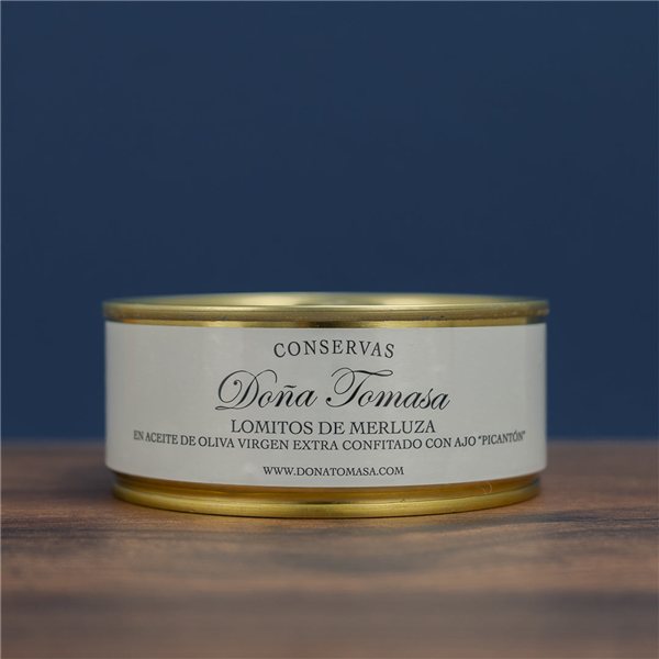 Lomitos de Merluza en Aceite de Ajo "Picantón" 260g.-detalle