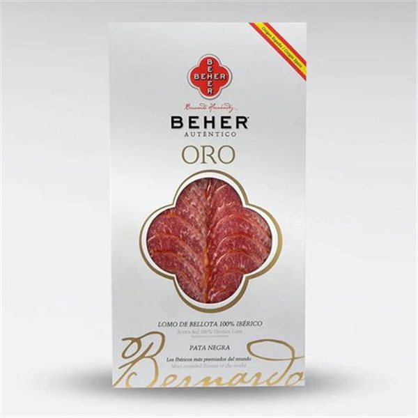 Lomo 100% Ibérico Bellota Oro loncheado, BEHER-lateral