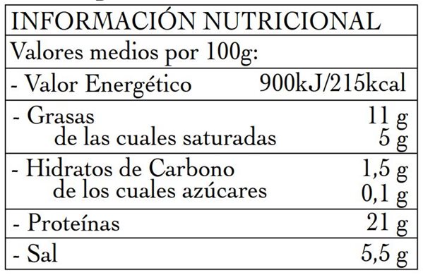 Gesalzenes Bonito-Filet 382g-trasera