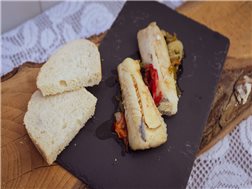 Lomo de merluza al horno con verduras