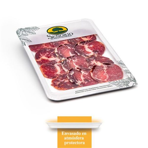Lomo doblado de bellota 100% ibérico, loncheado, Señorio de Montanera-lateral