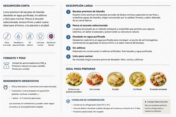 Lomo Premium de Morue Désalée d'Islande – Pêche à la Ligne-trasera