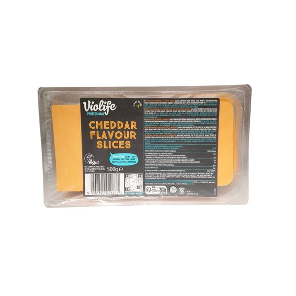Lonchas veganas CHEDDAR 500g Violife-trasera