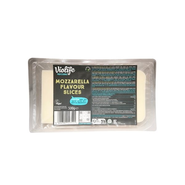 Vegan Slices MOZZARELLA FL 500g Violife-trasera