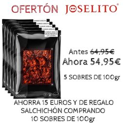 Loncheado de chorizo Joselito en sobres de 100grs