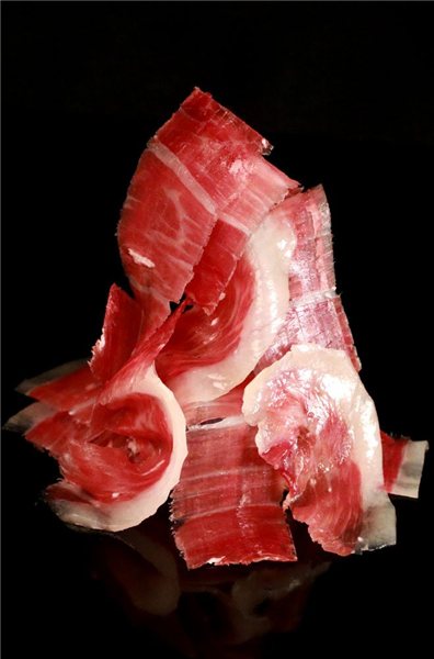 Loncheados de JAMÓN IBÉRICO 2 Encinas (cebo campo) 0.5 kg en 5 sobres de 100g.-detalle
