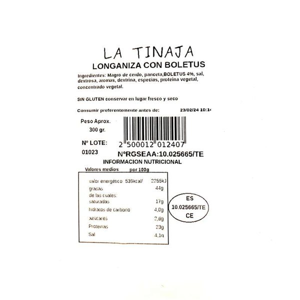 Saucisse aux cèpes-trasera