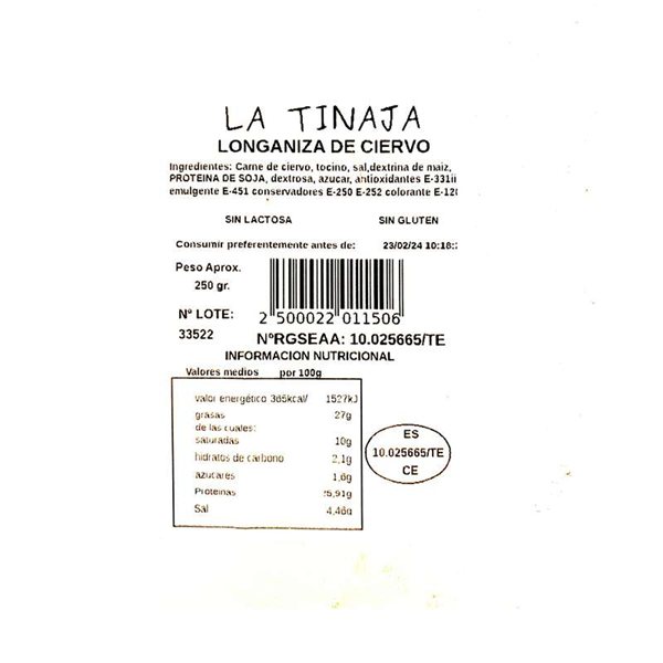 Saucisse de cerf-trasera