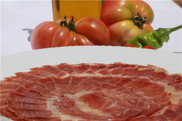 Sliced Iberian sausages lot Encinasola 0.8 kg-izquierda