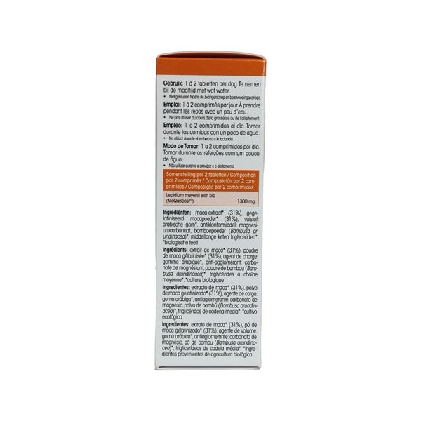 Maca Forte Vegan Bio 30 Tabletten Physalis-trasera