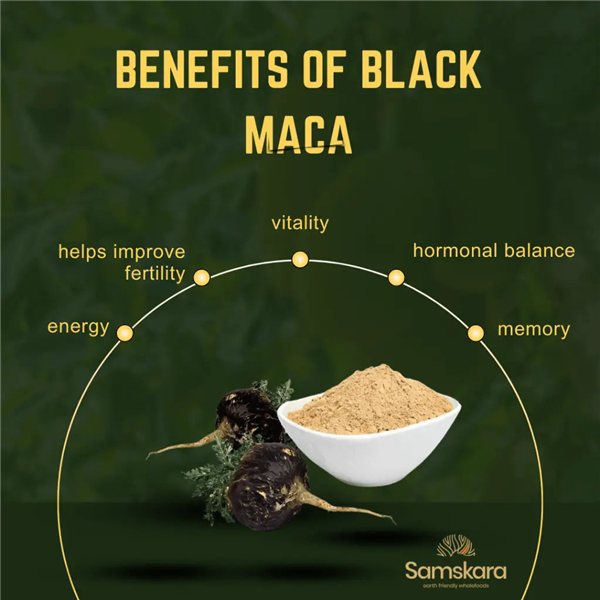 Organic Black Maca Powder - 500g-detalle