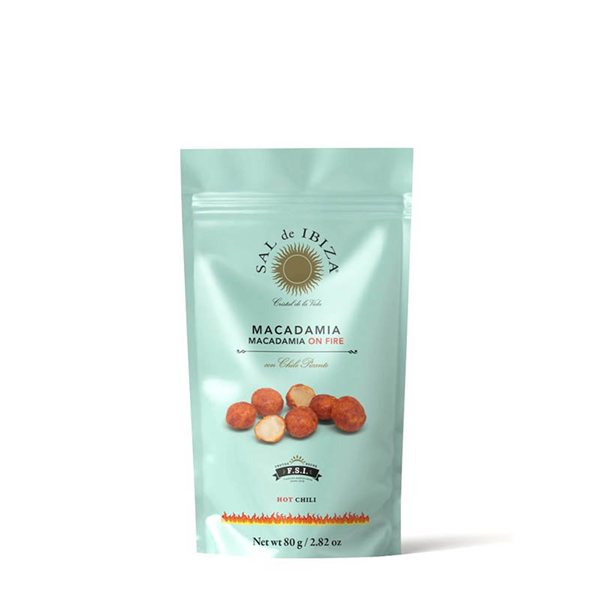 Macadamia Hot Chili, Sal de Ibiza-detalle