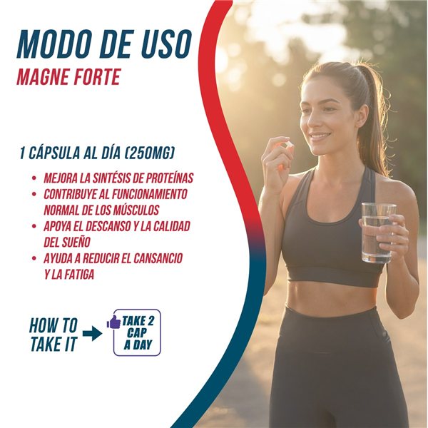 Magne Forte Magnesio Bisglicinato 180cap.-trasera