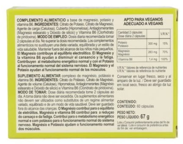 MAGNESIUM + POTASSIUM 60 CAP-detalle