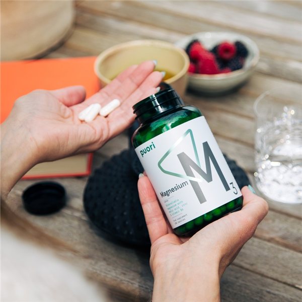 Magnesium Puori mit Zink und Vitamin B6-lateral