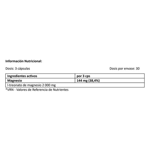 Magtein Magnesium L-Threonate 90 Capsules-detalle