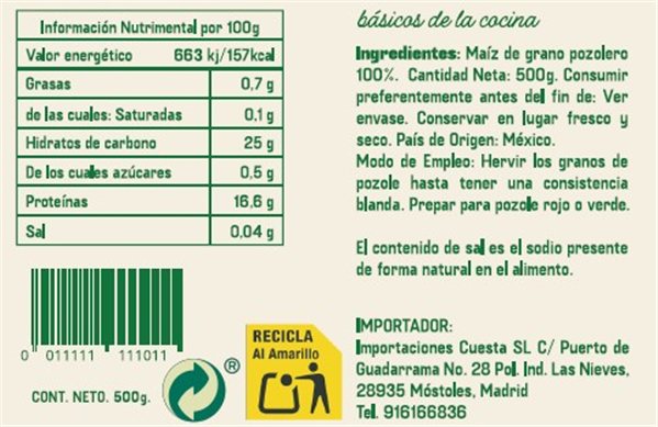Hominy Corn 500g-detalle